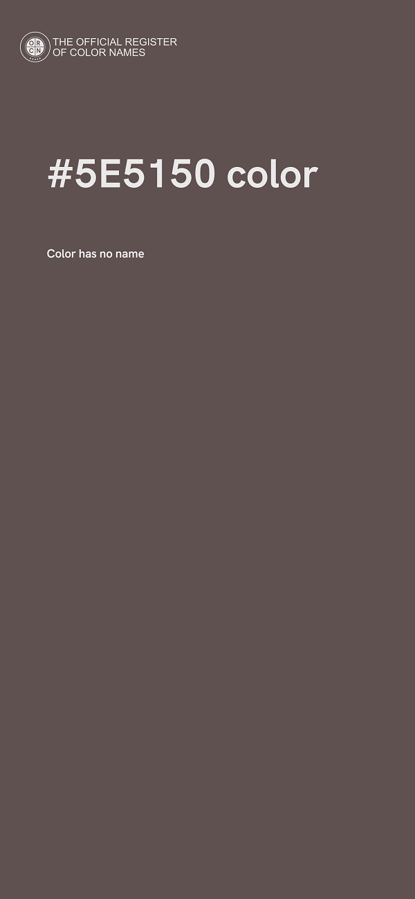 #5E5150 color image