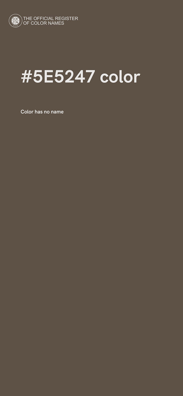 #5E5247 color image