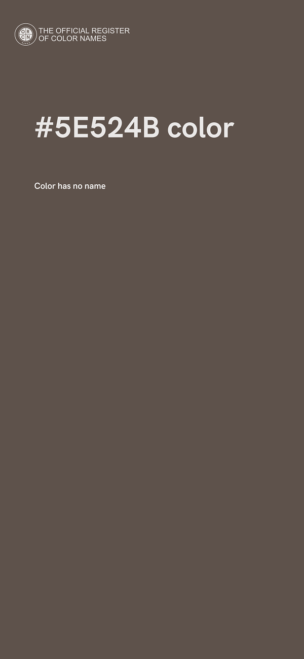 #5E524B color image