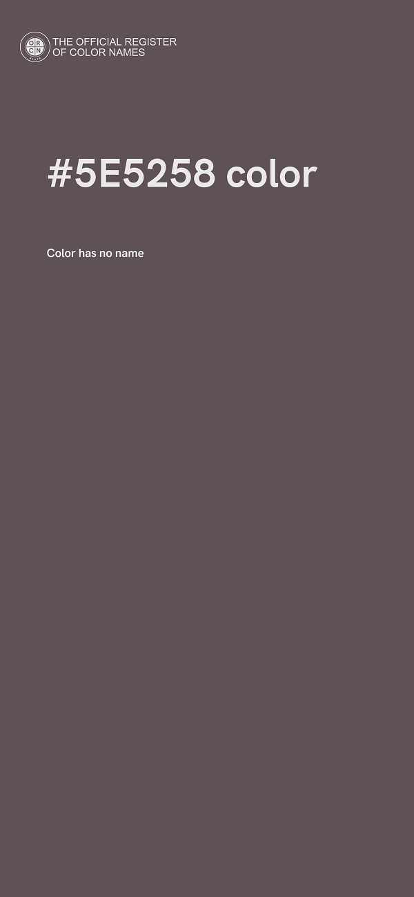 #5E5258 color image