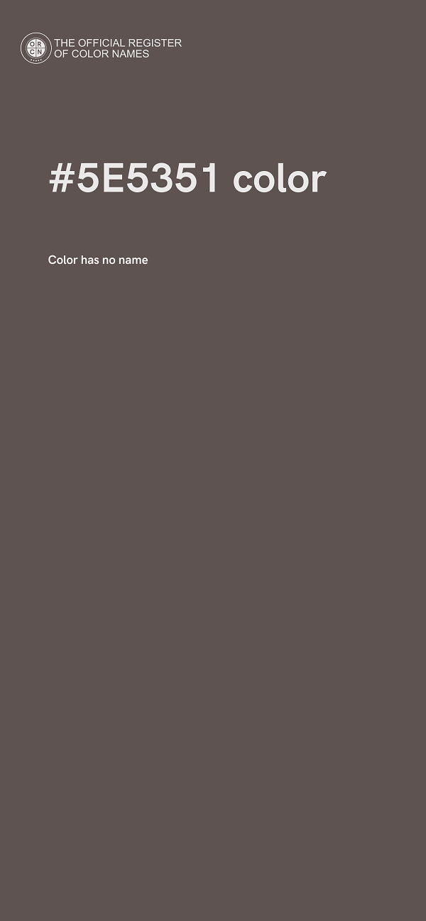 #5E5351 color image