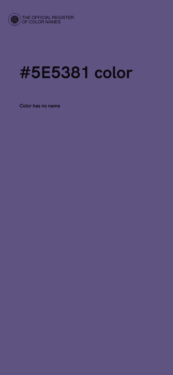 #5E5381 color image
