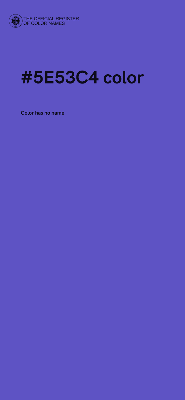 #5E53C4 color image