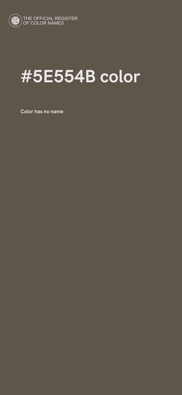 #5E554B color image