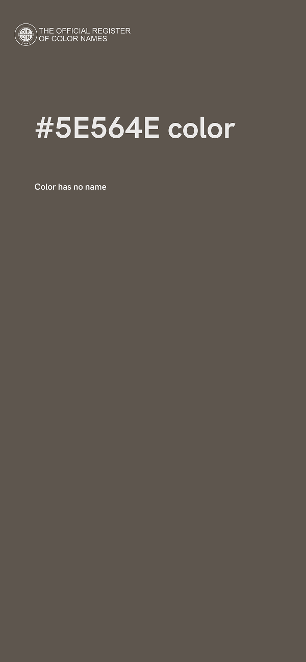 #5E564E color image
