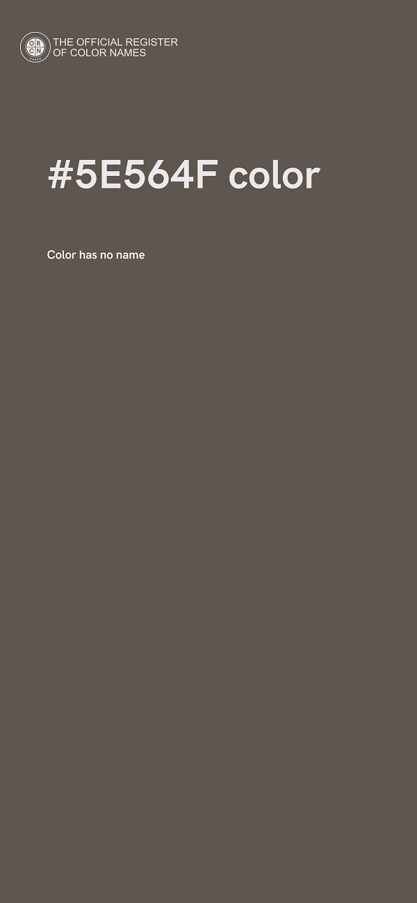 #5E564F color image