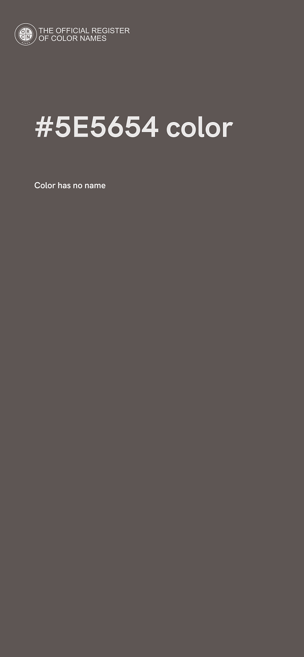 #5E5654 color image