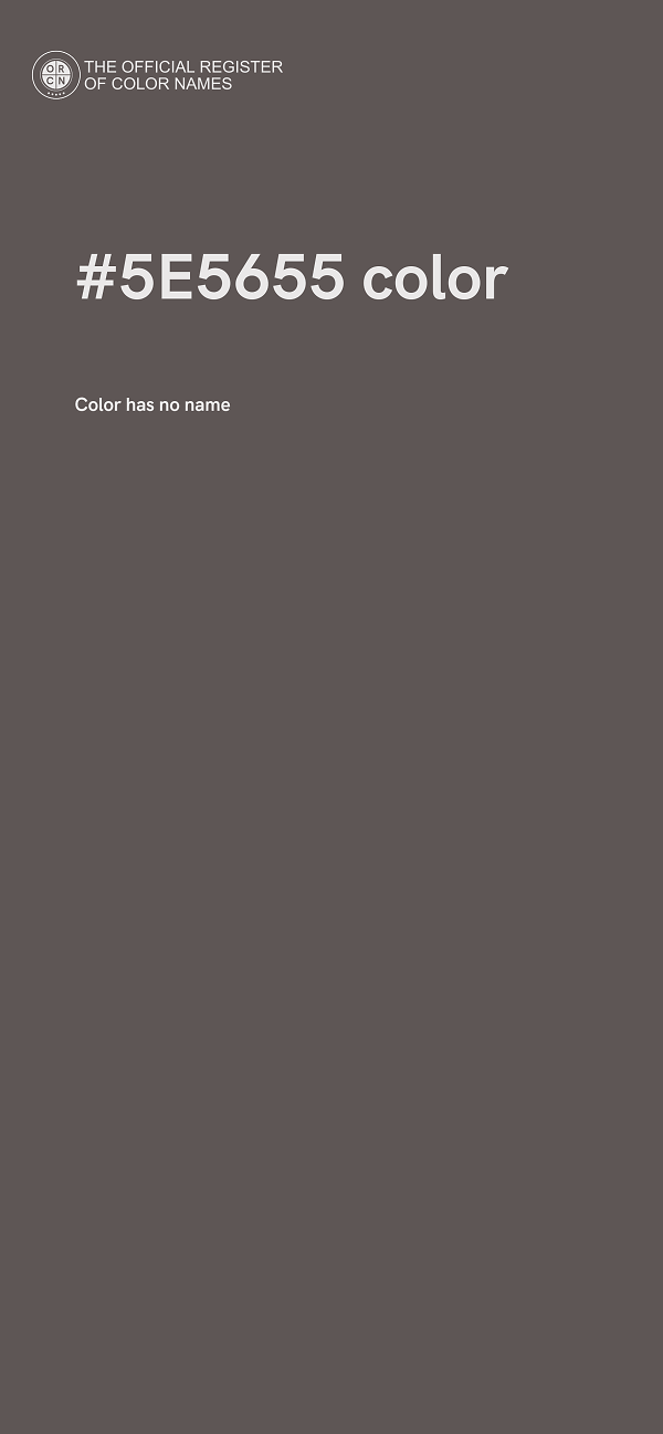 #5E5655 color image
