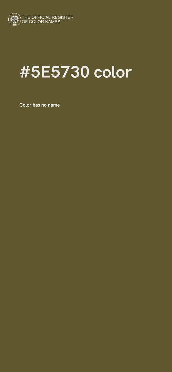 #5E5730 color image