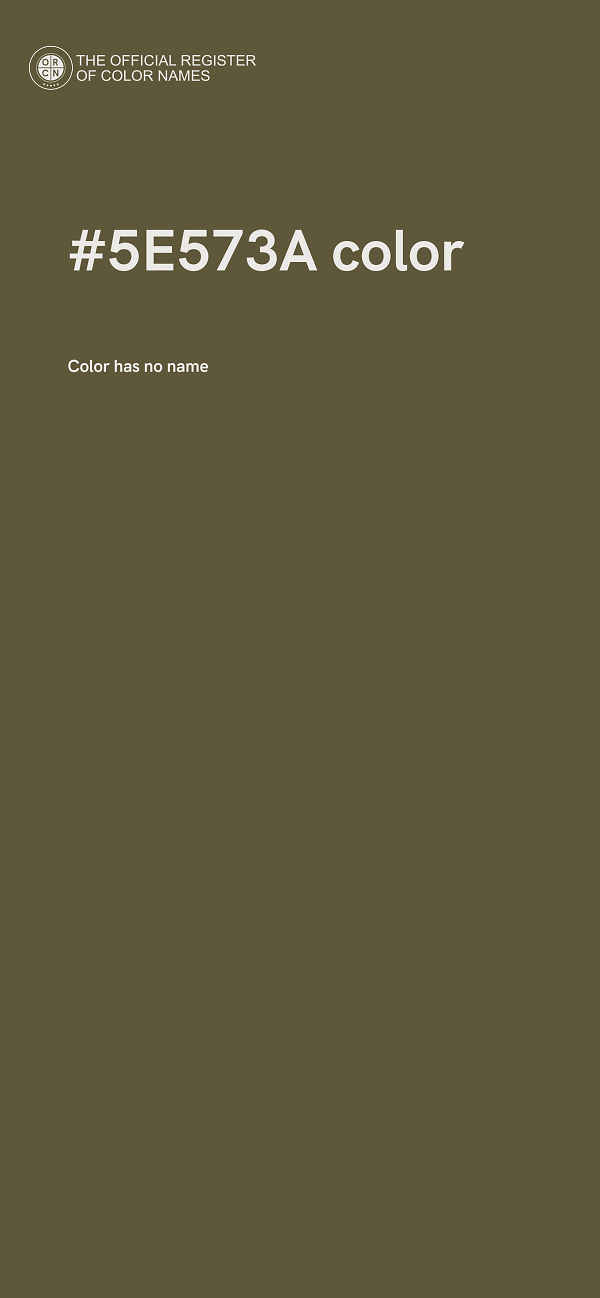 #5E573A color image