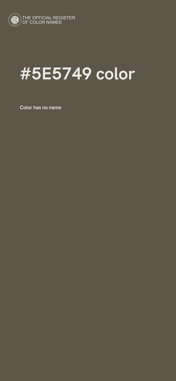 #5E5749 color image