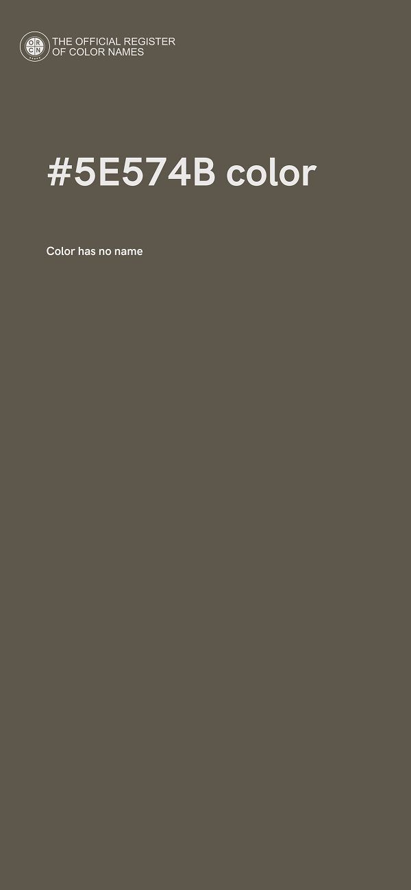 #5E574B color image