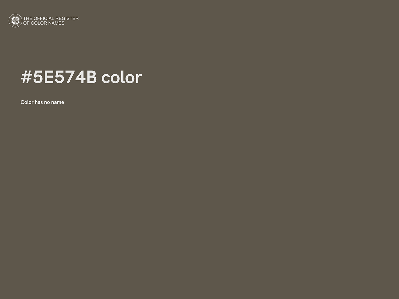 #5E574B color image
