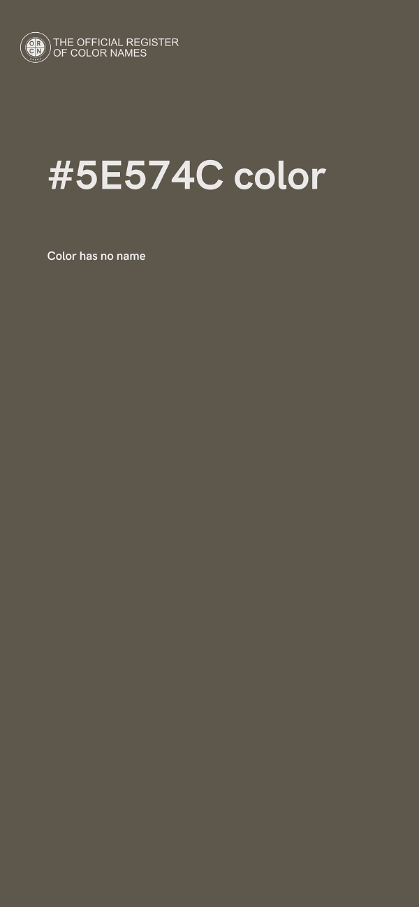 #5E574C color image
