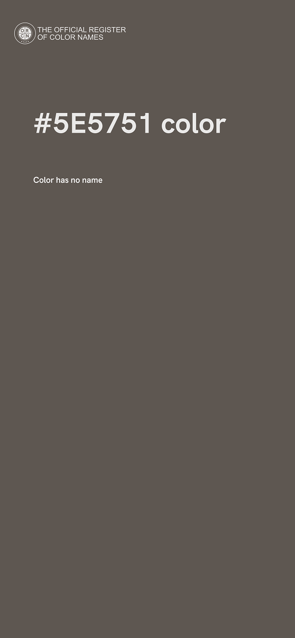 #5E5751 color image