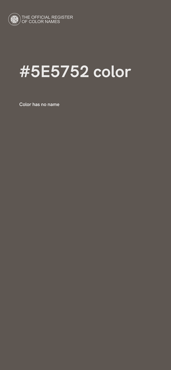 #5E5752 color image
