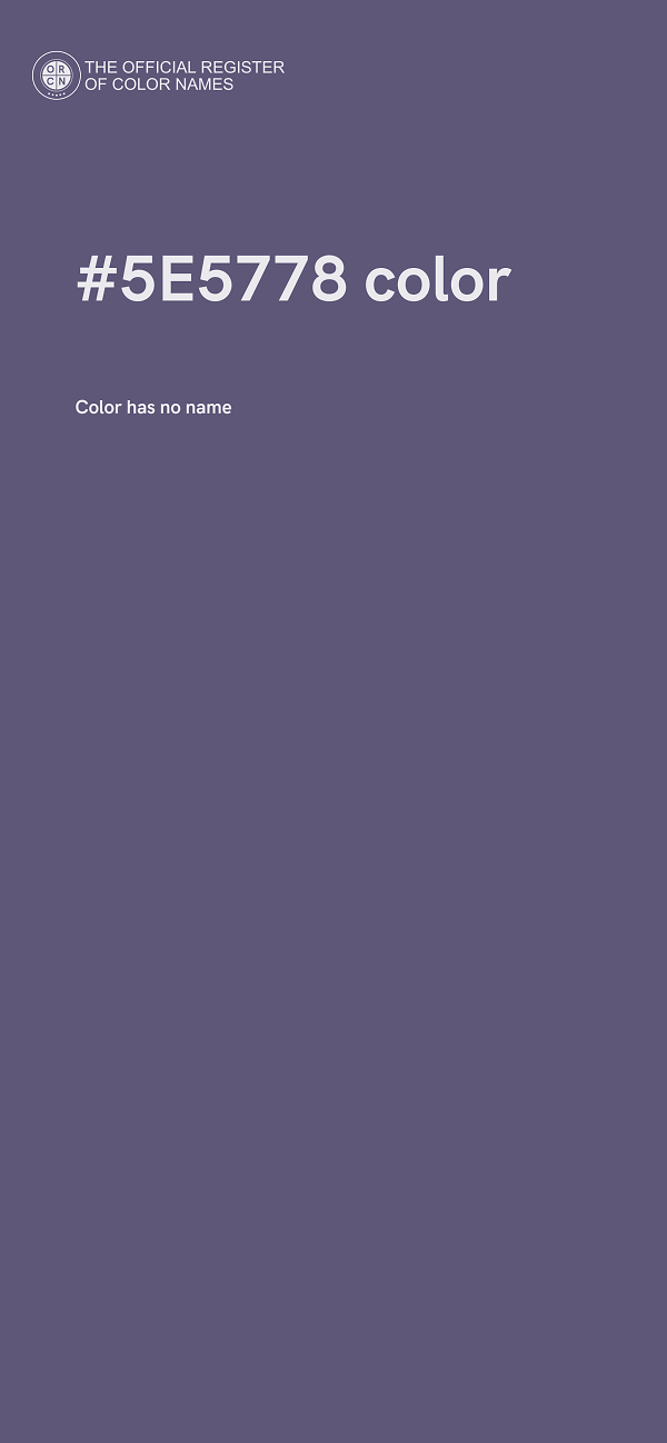 #5E5778 color image