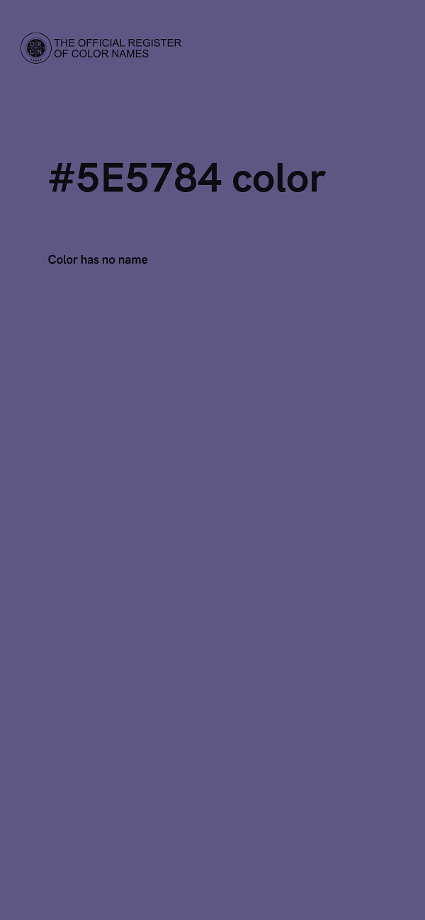 #5E5784 color image