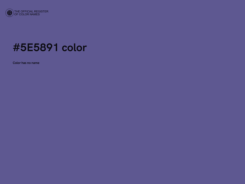 #5E5891 color image