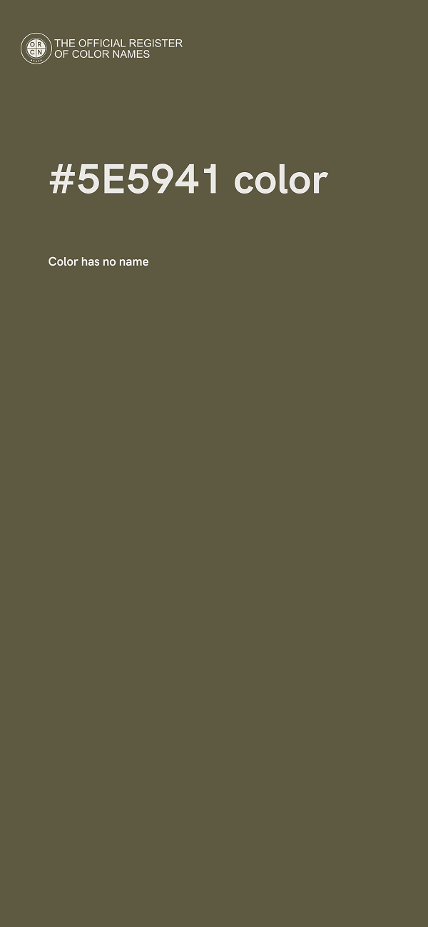 #5E5941 color image