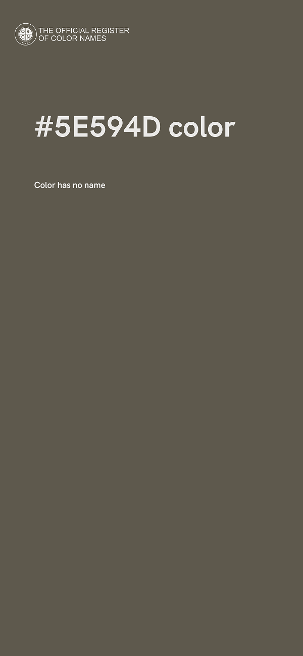#5E594D color image
