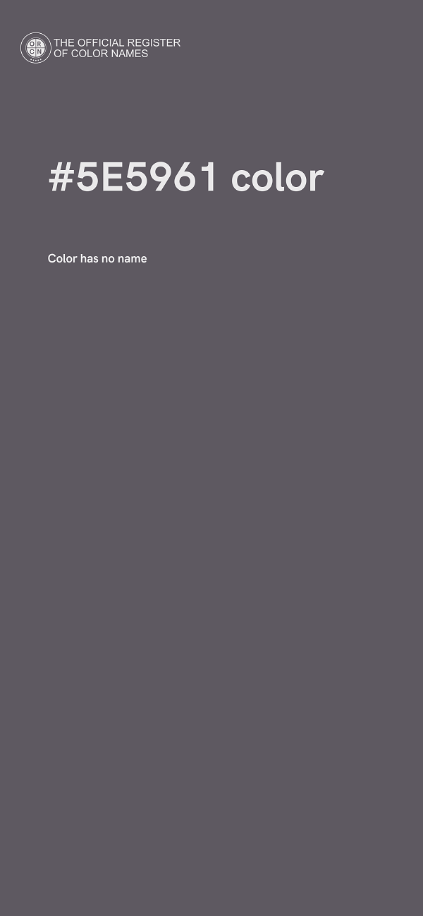#5E5961 color image