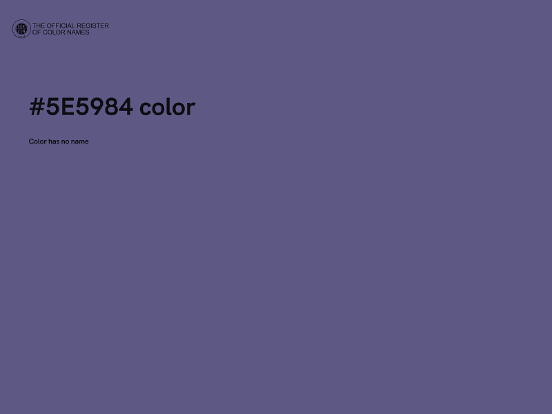 #5E5984 color image