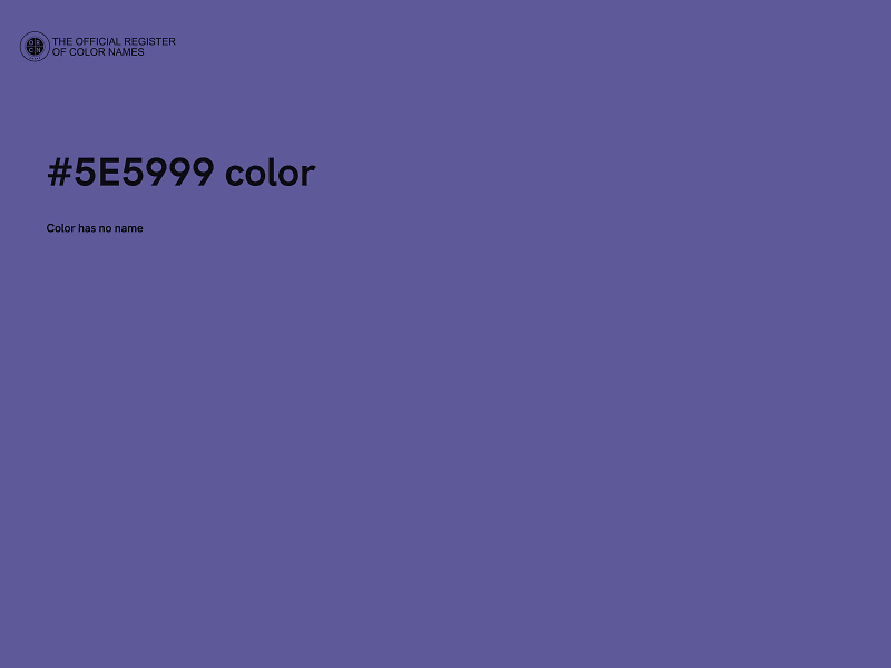 #5E5999 color image