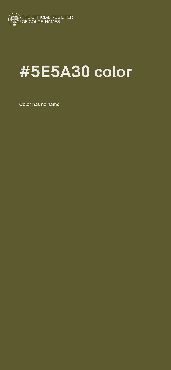 #5E5A30 color image