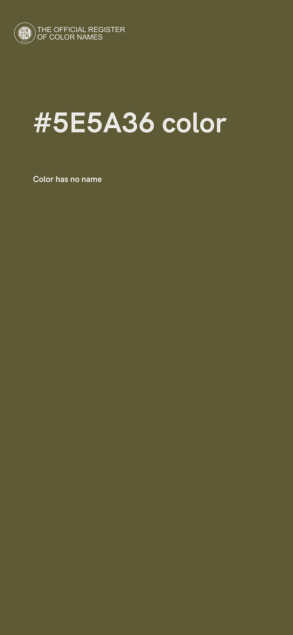 #5E5A36 color image