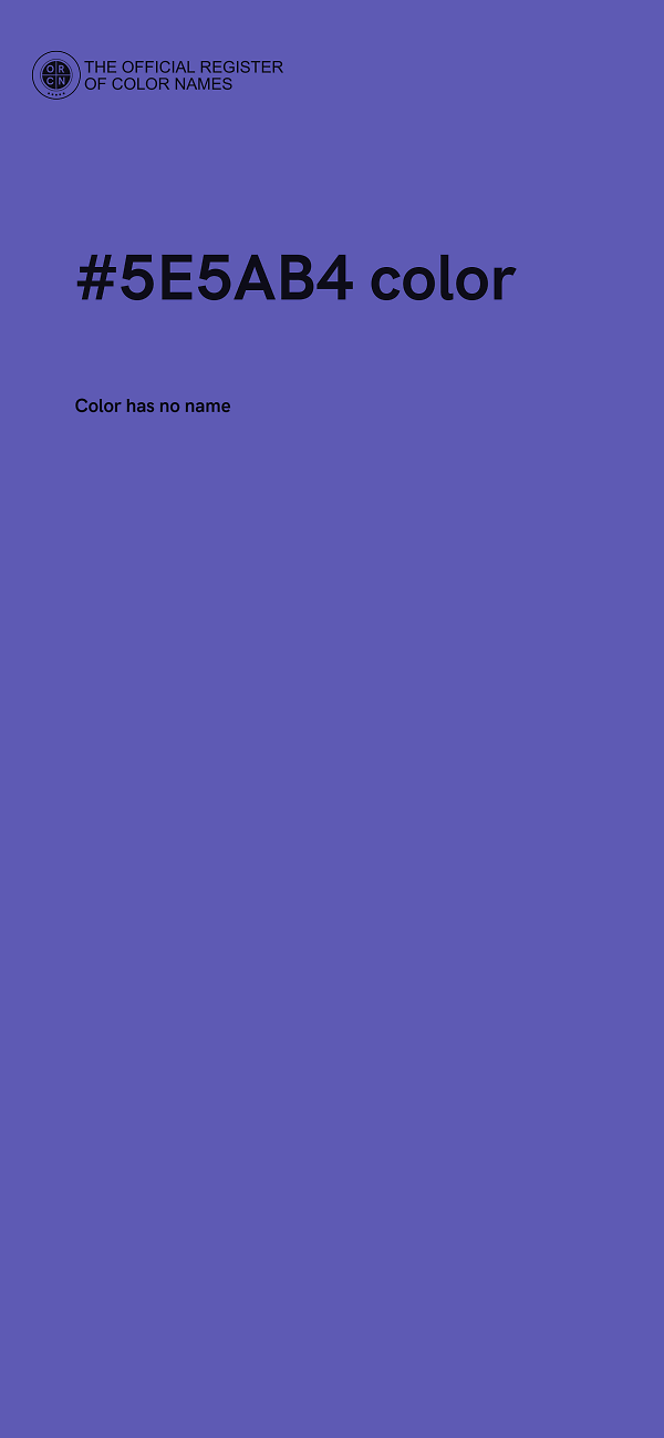 #5E5AB4 color image
