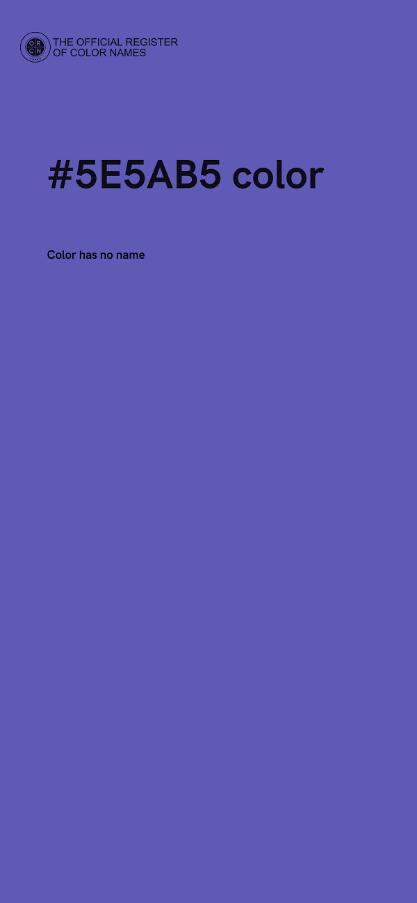 #5E5AB5 color image