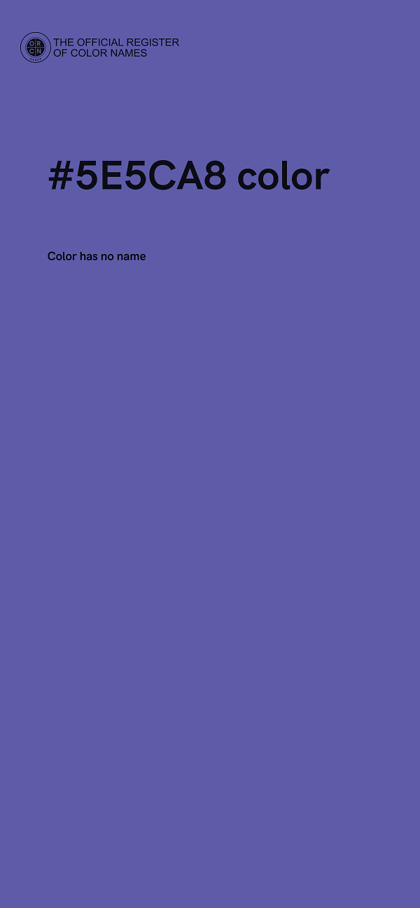 #5E5CA8 color image