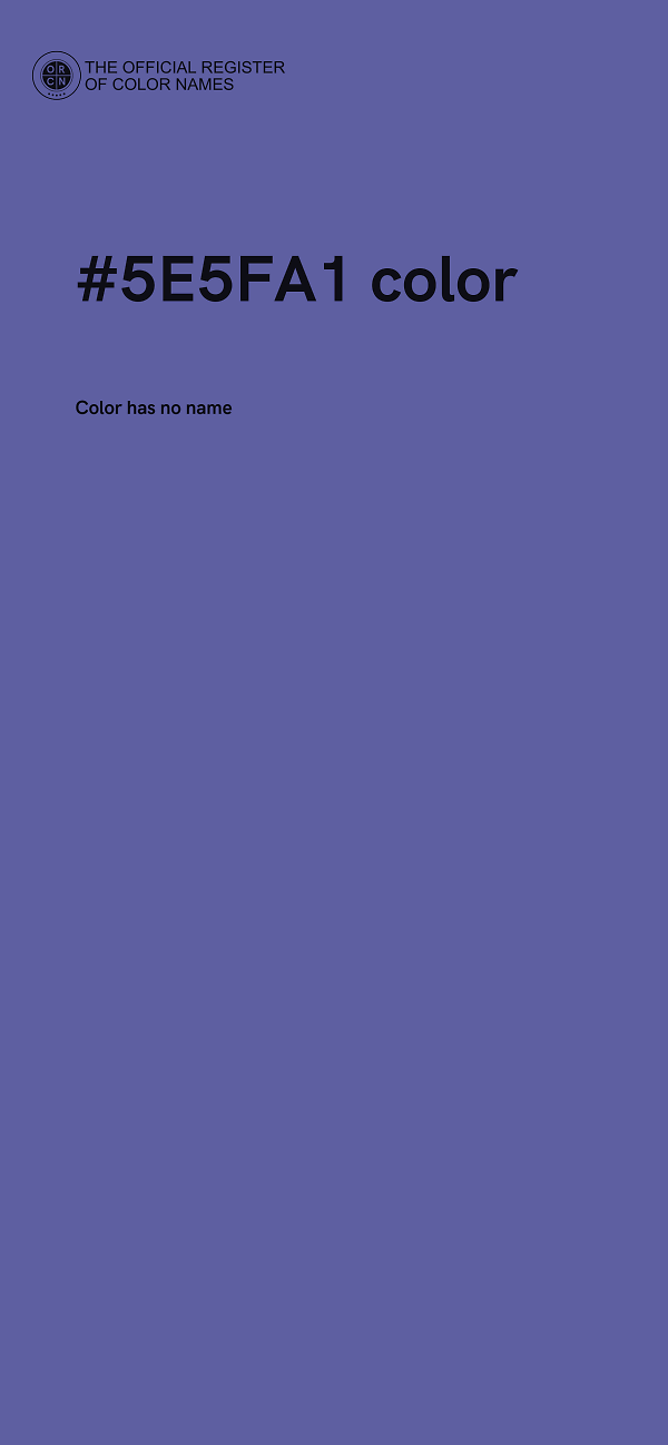 #5E5FA1 color image
