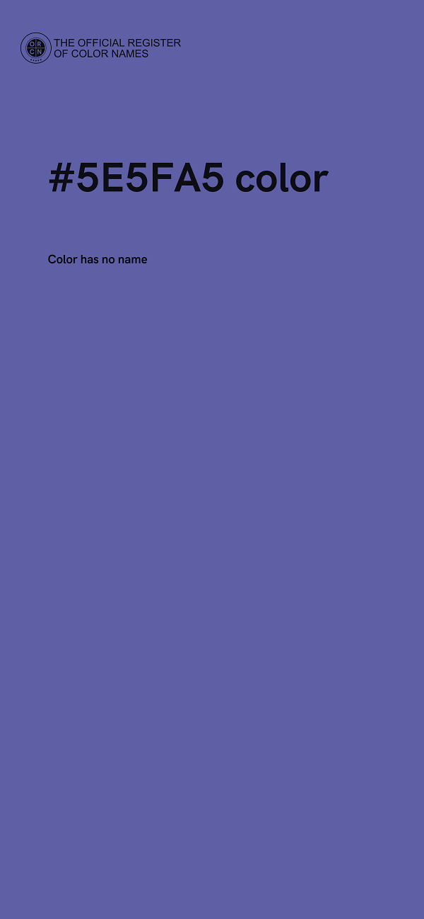 #5E5FA5 color image
