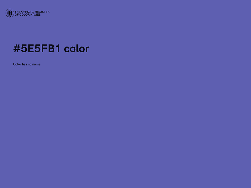 #5E5FB1 color image