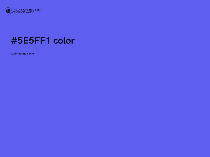 #5E5FF1 color image