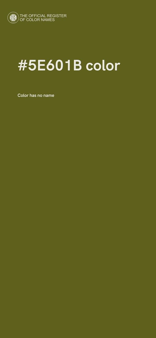 #5E601B color image