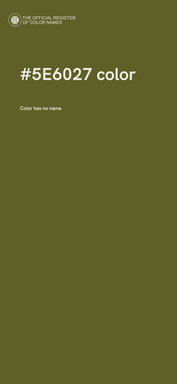 #5E6027 color image