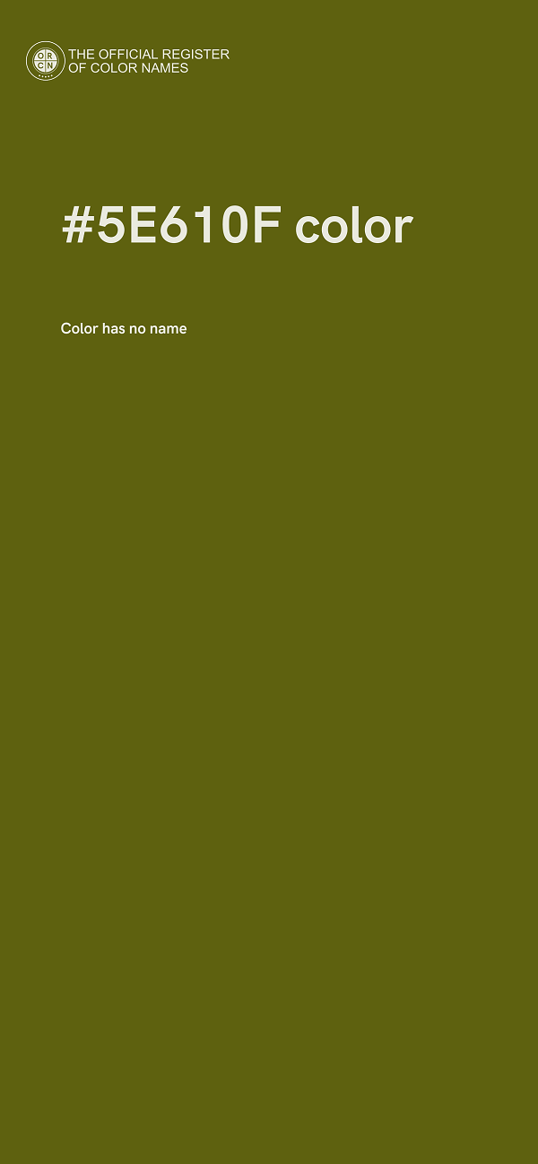 #5E610F color image