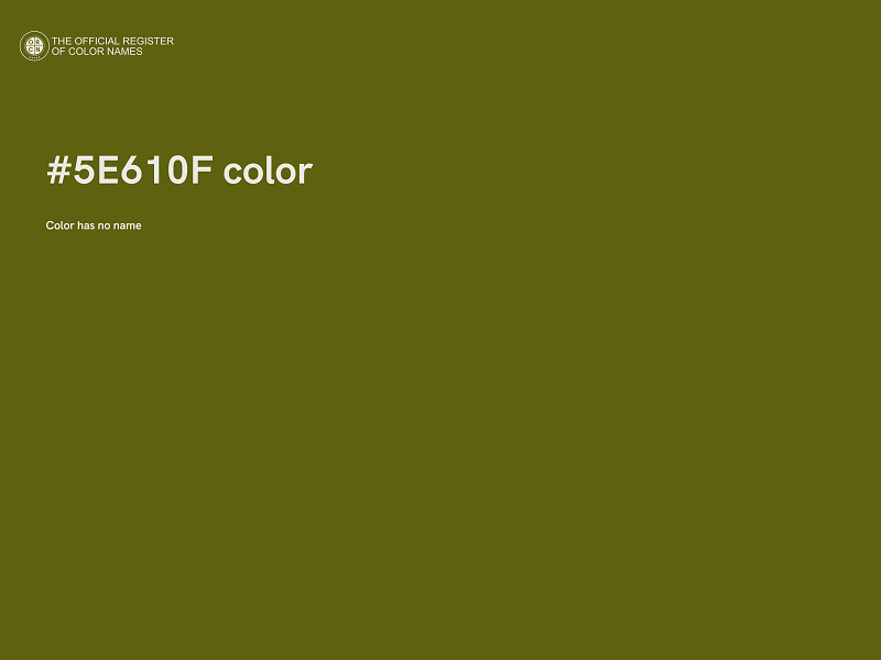 #5E610F color image