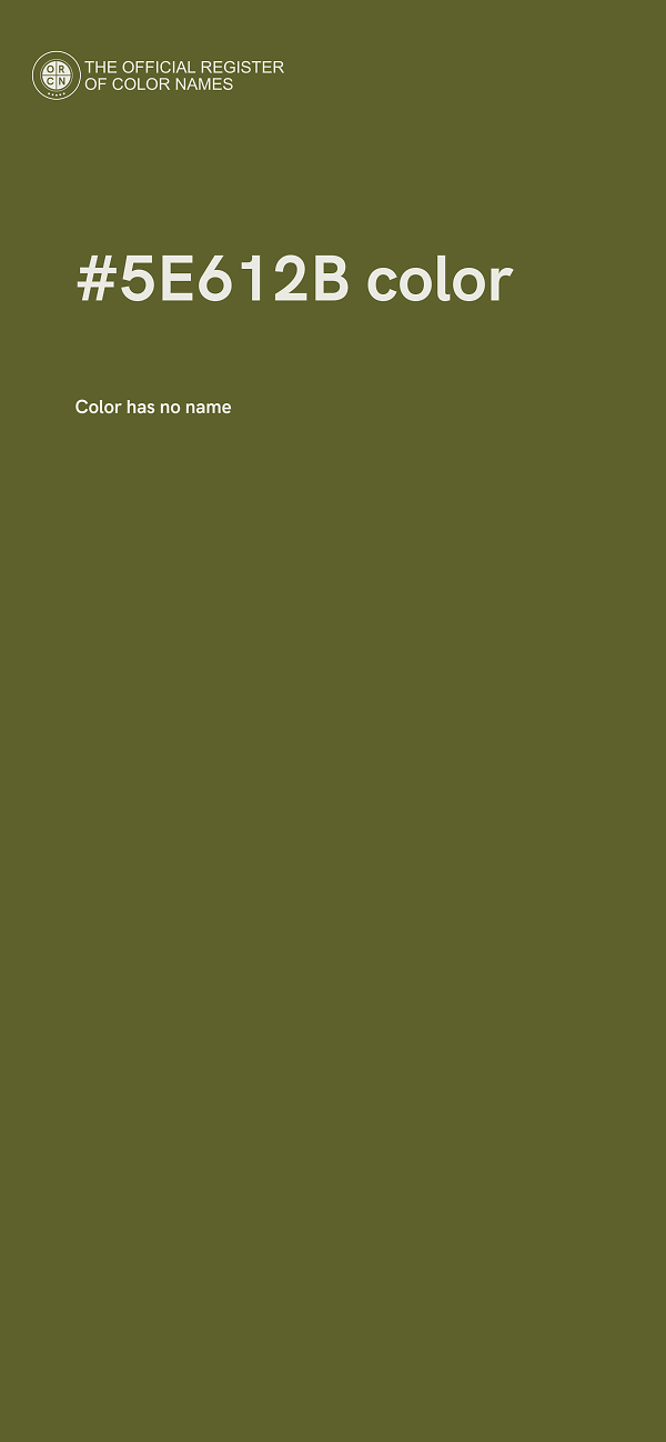 #5E612B color image