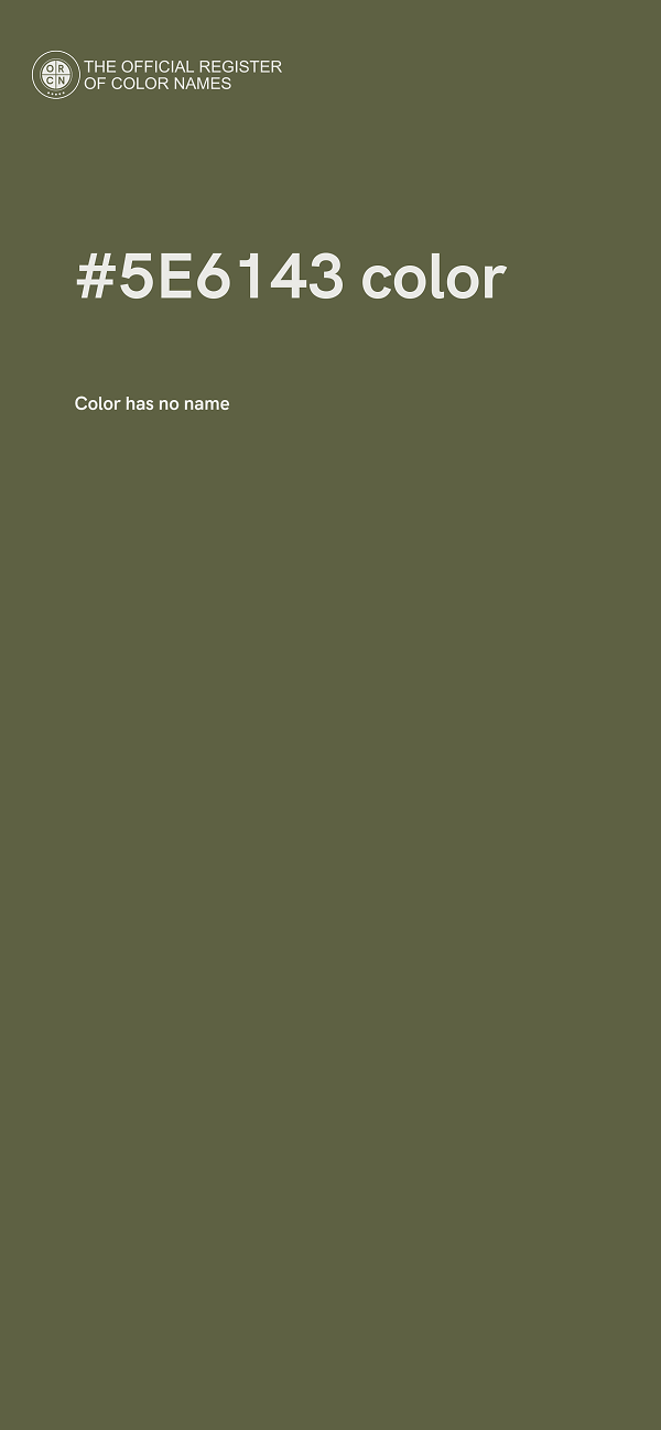 #5E6143 color image