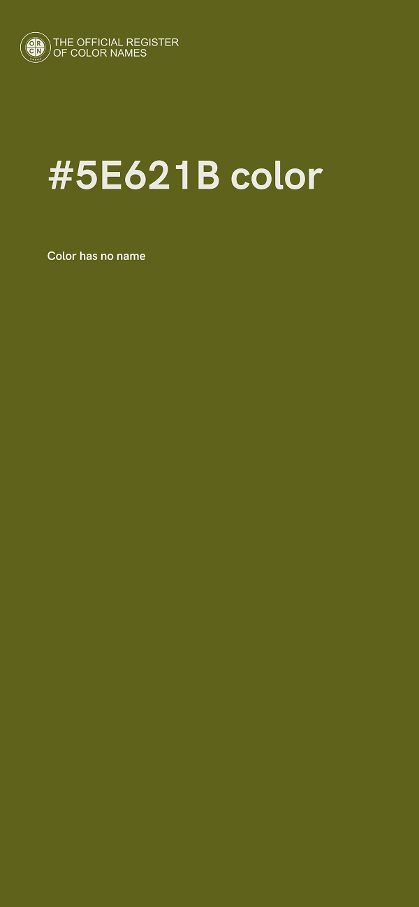 #5E621B color image