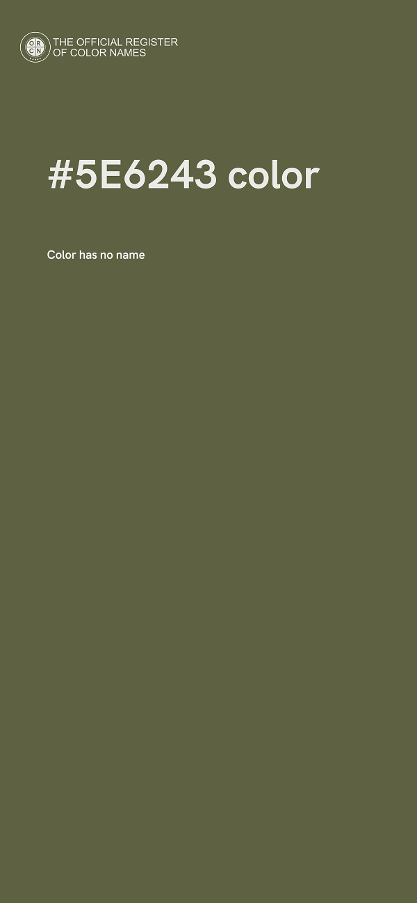 #5E6243 color image