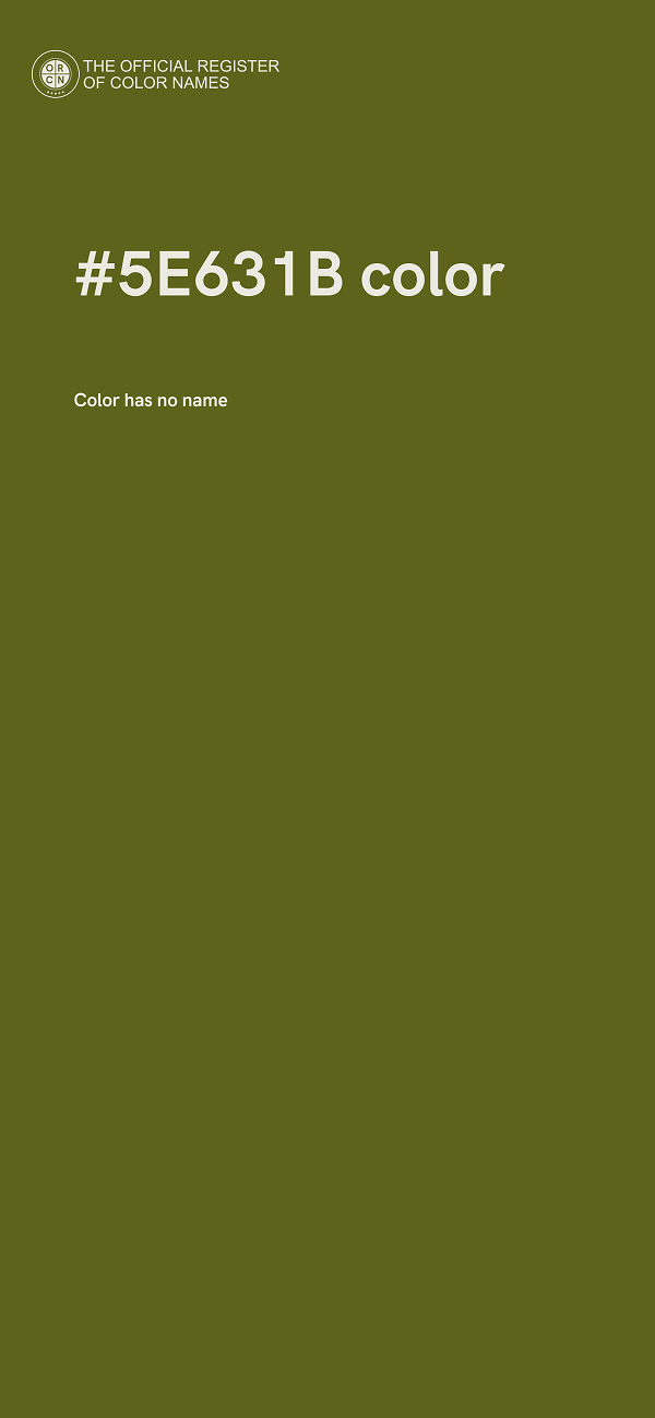 #5E631B color image