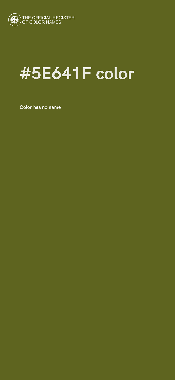 #5E641F color image