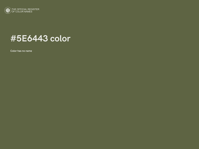 #5E6443 color image