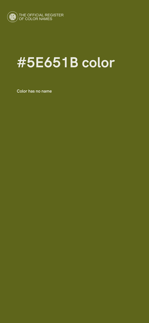 #5E651B color image