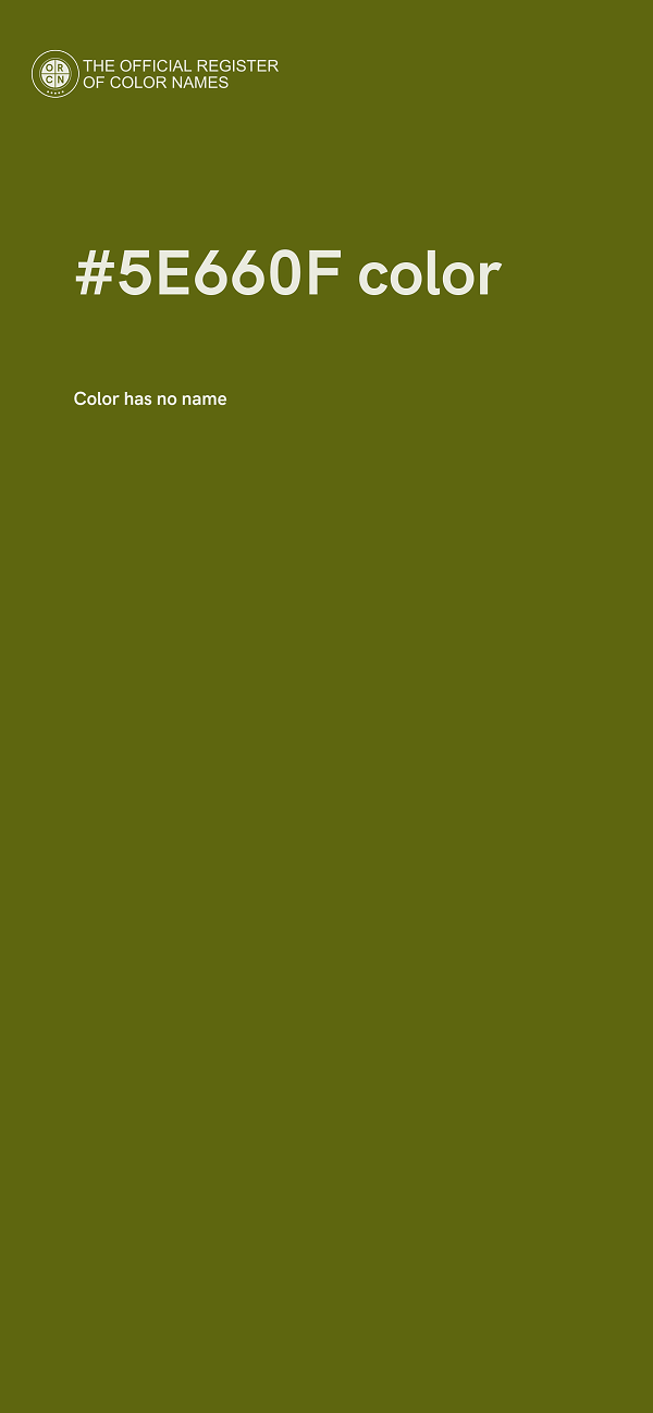 #5E660F color image